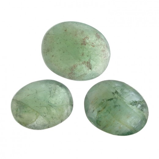 Green Emerald – 14.86 Carats (Ratti-16.42) Panna ~ 3 Pcs Seller Pack